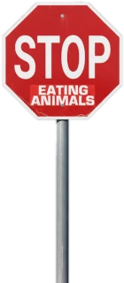 Stop Eating Animals Sign Sticker
