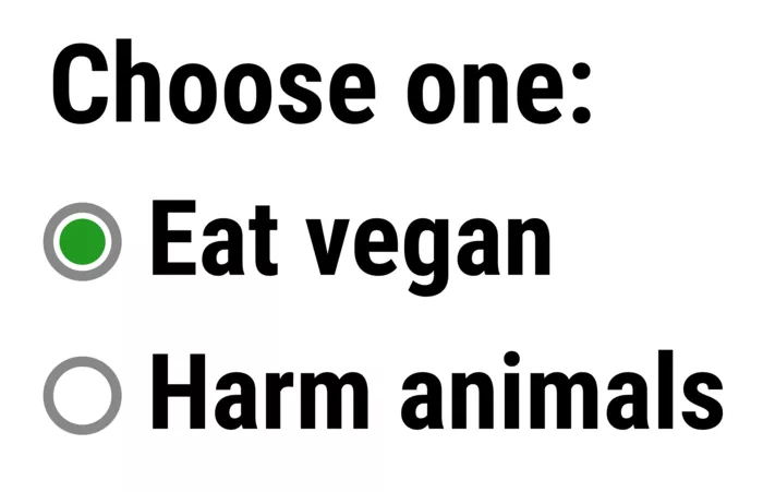 Vegan message sticker: Choose One - Eat Vegan