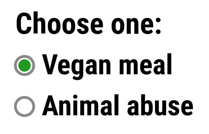 Vegan message sticker: Choose One - Vegan Meal