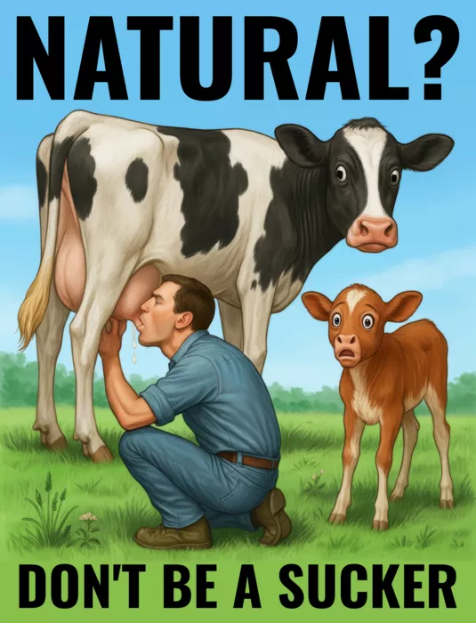 Vegan message sticker: Don't Be A Sucker