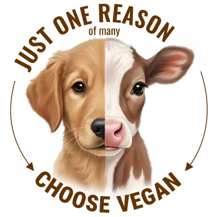 Vegan message sticker: Just One Reason To Choose Vegan