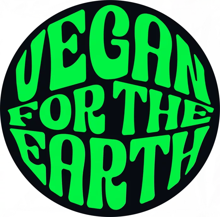Vegan message sticker: Vegan For The Earth