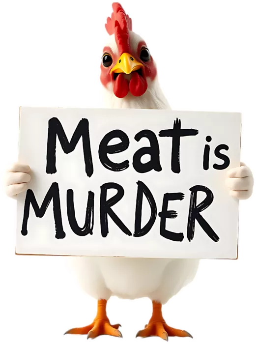 Vegan message sticker: Meat Is Murder