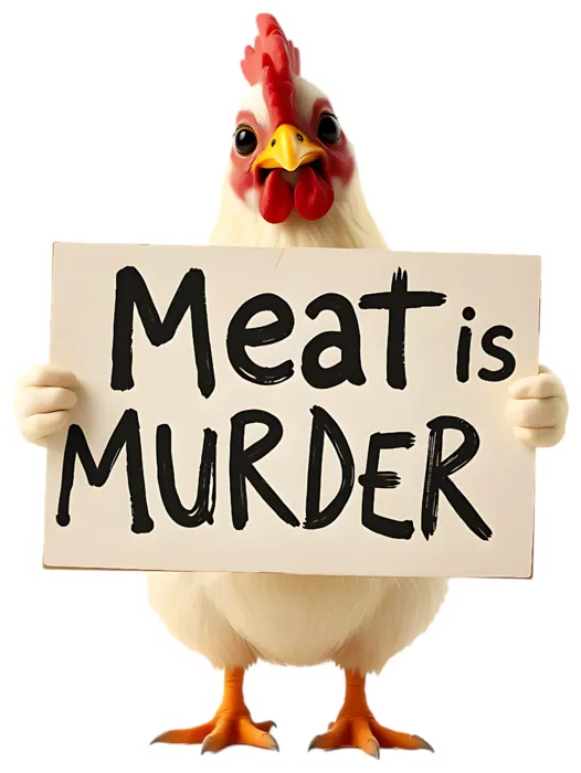 Vegan message sticker: Meat Is Murder