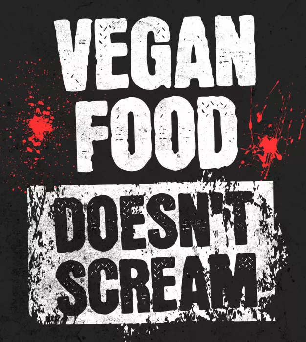 Vegan message sticker: Vegan Food Doesn't Scream
