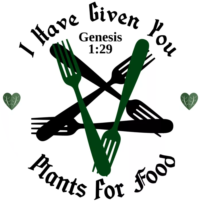Vegan message sticker: I Have Given You Plants For Food - Genesis