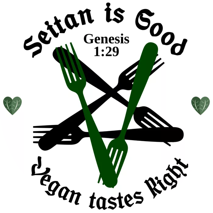 Vegan message sticker: Seitan Is Good - Vegan Tastes Right