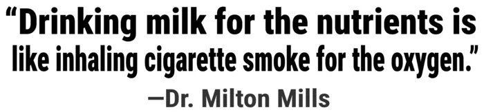 Vegan message sticker: Drinking Milk Per Doctor Mills