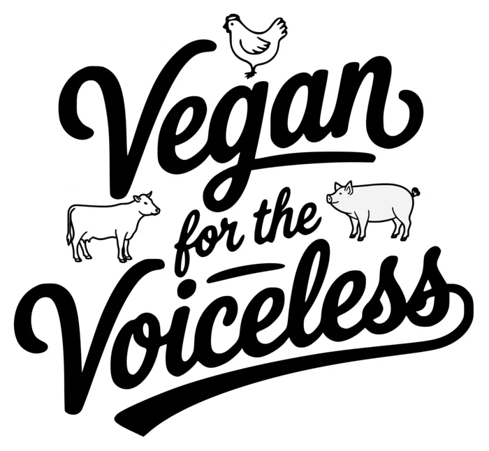 Vegan message sticker: Vegan For The Voiceless