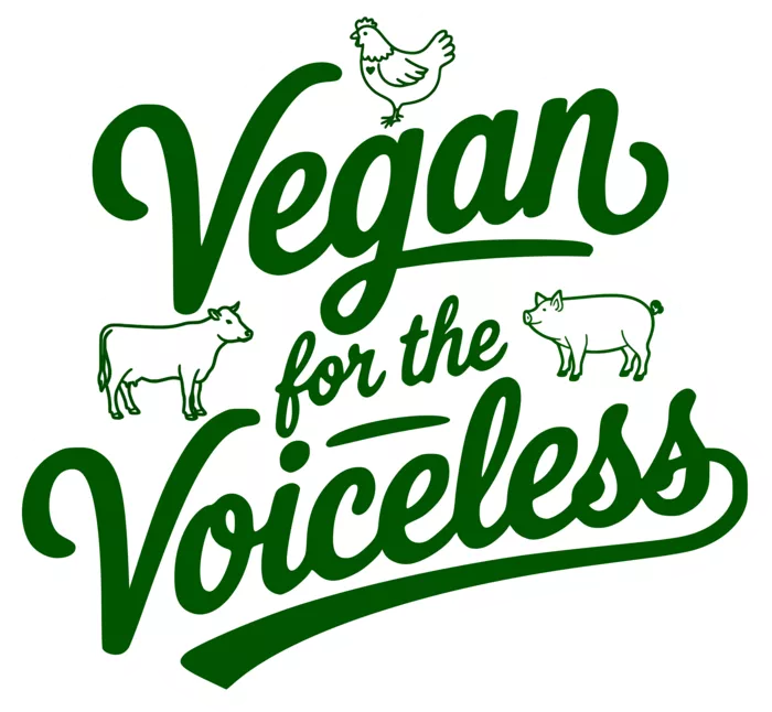 Vegan message sticker: Vegan For The Voiceless