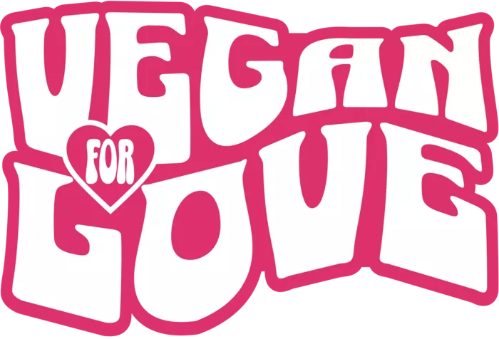 Vegan message sticker: Vegan For Love