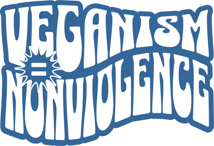 Vegan message sticker: Veganism Equals Nonviolence