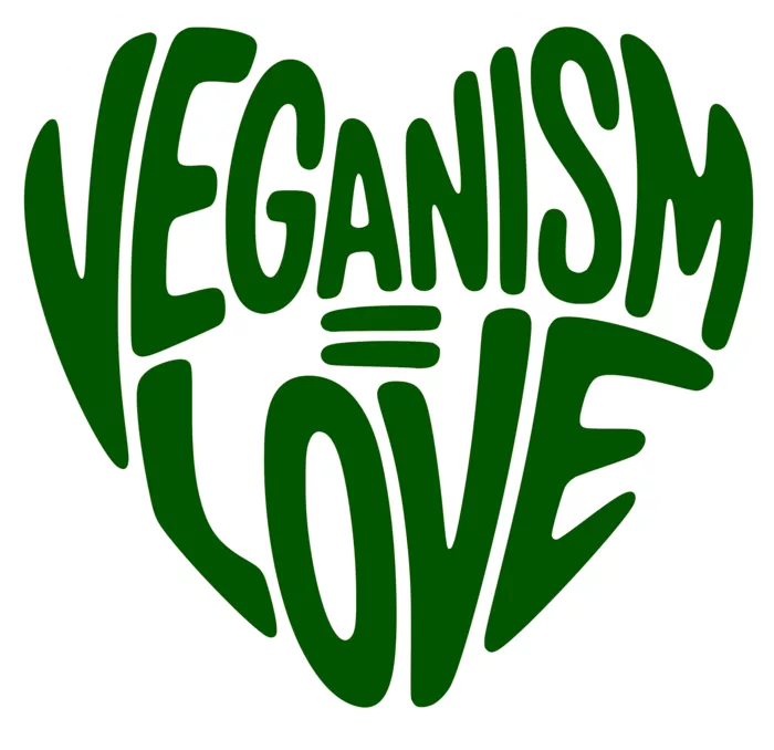 Vegan message sticker: Veganism Equals Love