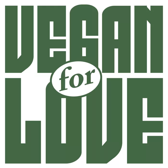 Vegan message sticker: Vegan For Love