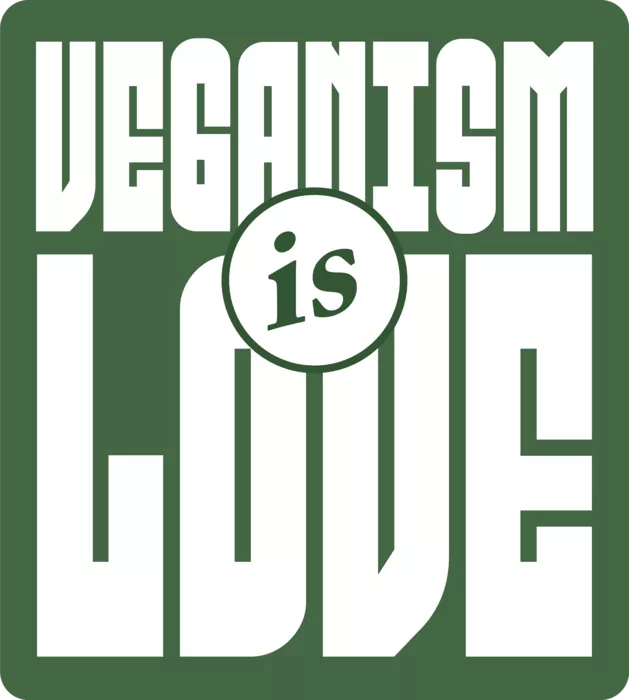 Vegan message sticker: Veganism Is Love